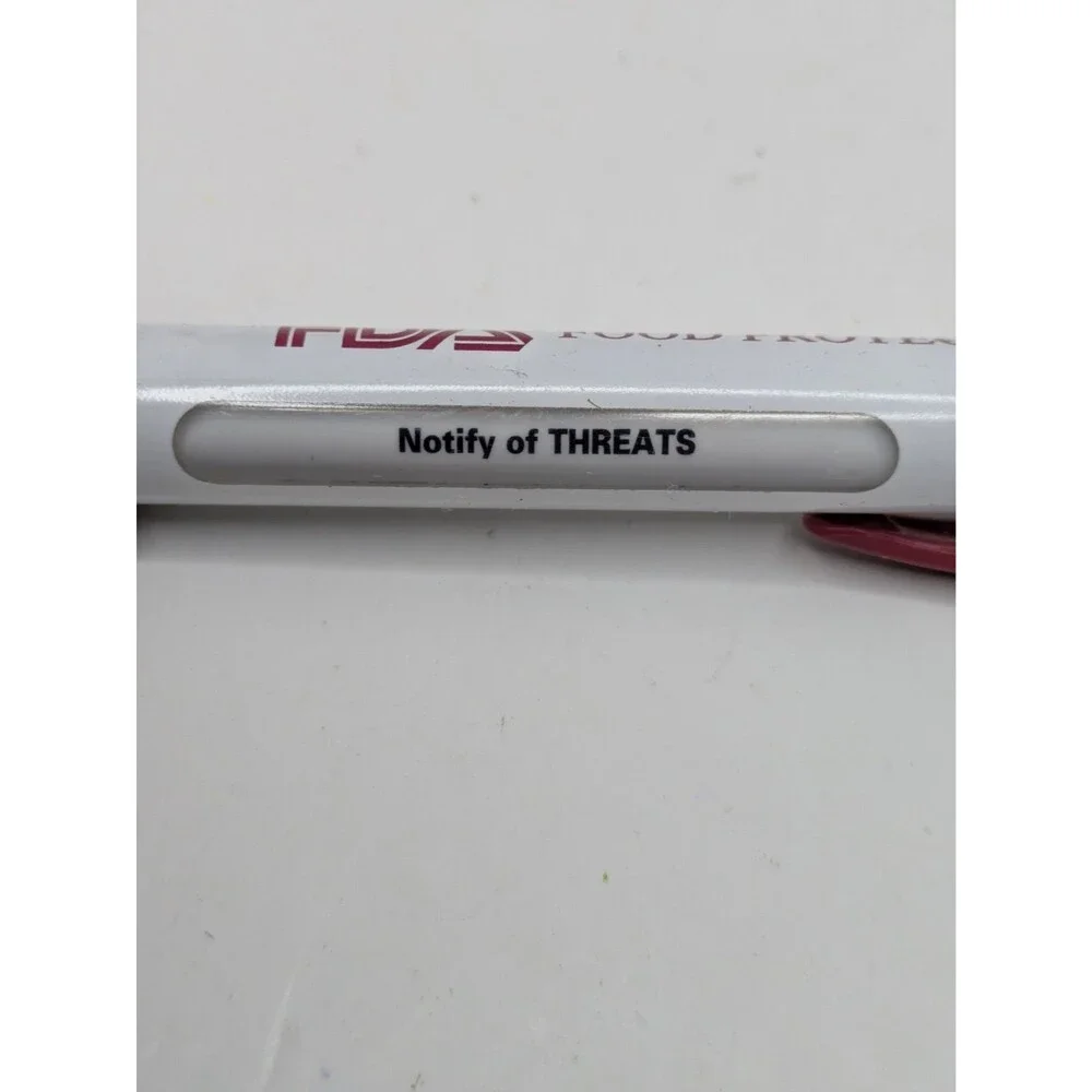 Vintage FDA Food Protection Rep Wide Body Message Black Pen USA Retractable